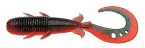 Ecogear Kijihata Grub 513 Dark Green Orange Neon 4.5 inch 8-Pack