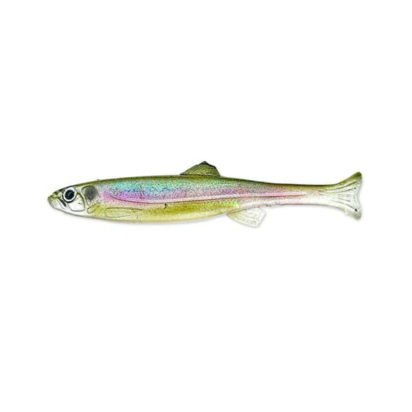 Imakatsu Worm Huddle Fat Fly elastomer 2.8inch Flash plate & Real color #S-625 Real Imae Smelt (Rainbow)