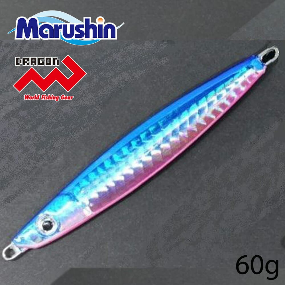Marushin Metal Jig Drag Jig Blue Pink 60g