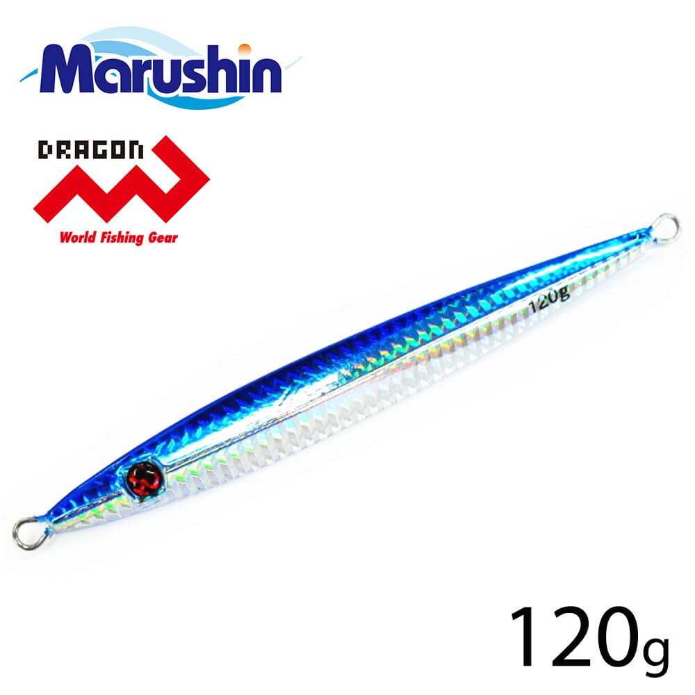 Marushin Metal Jig Four Edge Jaggy Blue 120g