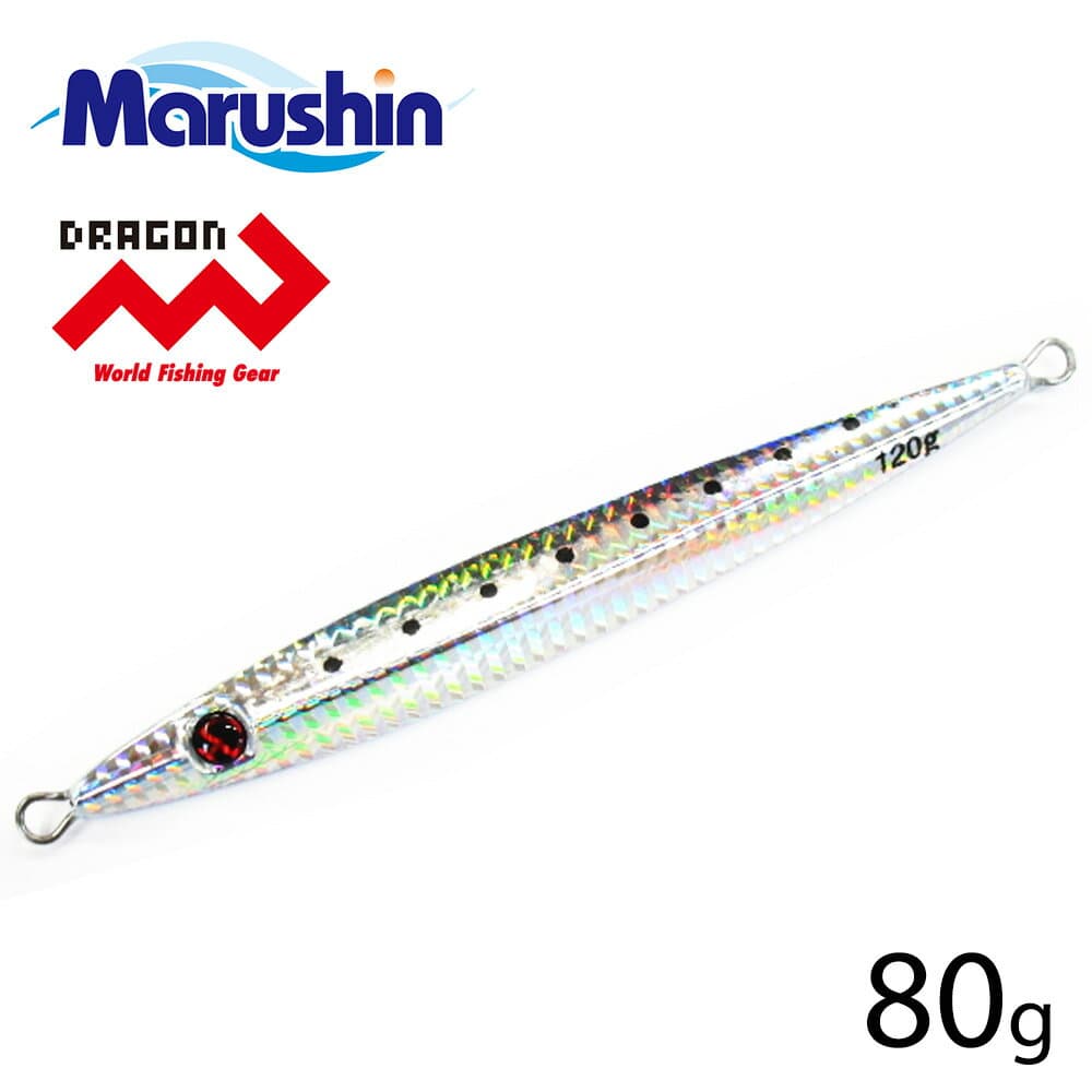 Marushin Metal Jig Four Edge Jaggy Silver 80g