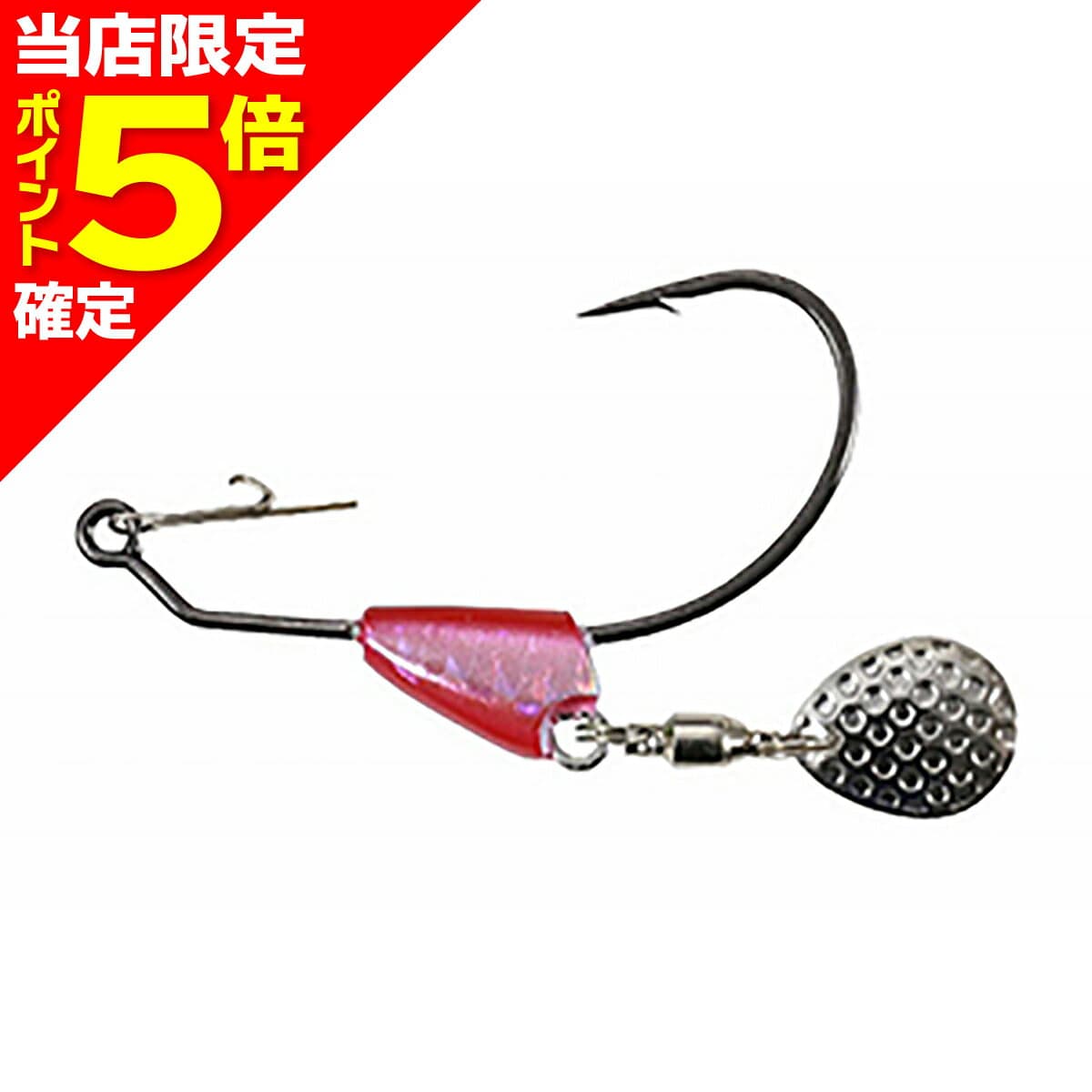 DUO The Rock Spin Hook #2/0-3.5g Red