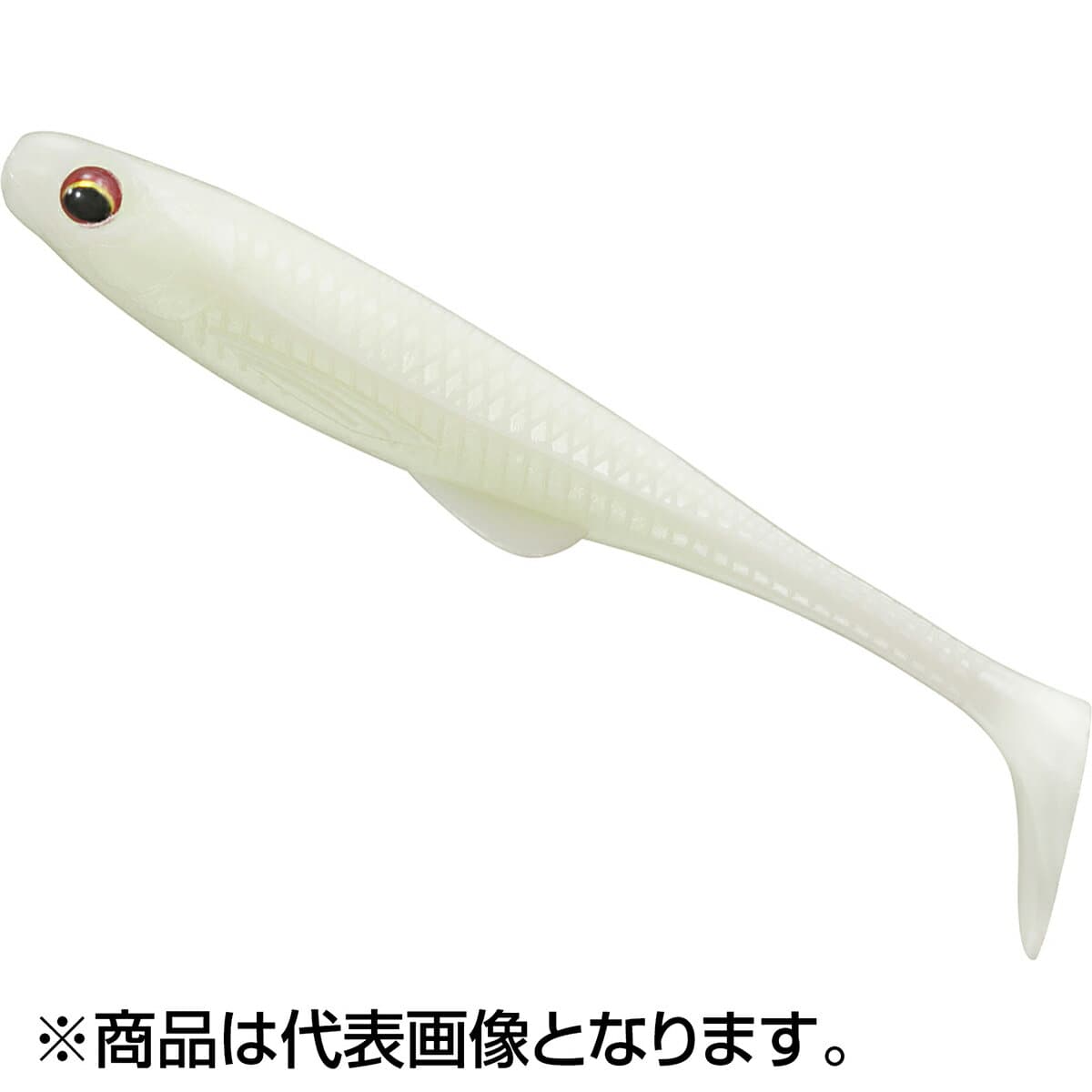 Daiwa Flat Junkie Duckfin Shad 3.5 inch Glow White