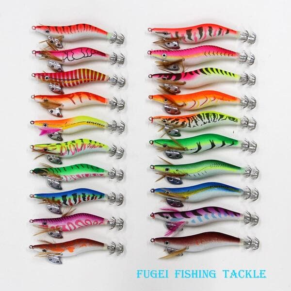 Fugei Egi Set 20-Piece 2.5/3.0 Squid Jig Assortment R20egi2530hRD20M