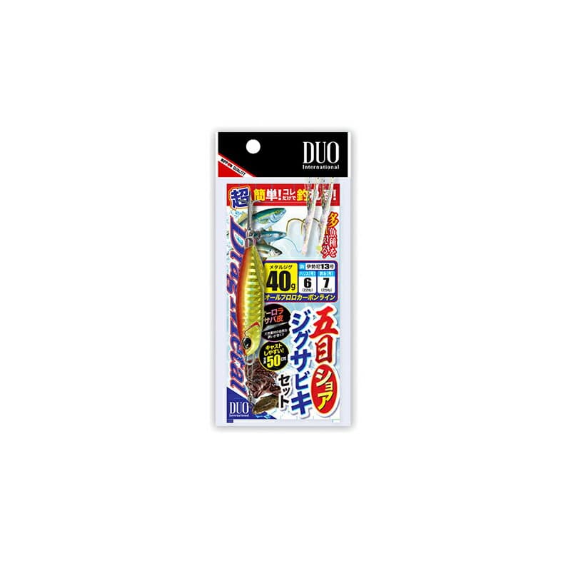 DUO Gomoku Shore Jig Sabiki Set L 40g Akakin