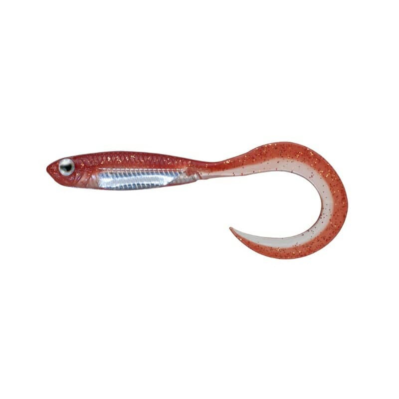 Fish Arrow Flash-J Curly 2 inch SW #138 Kaki Orange/Silver