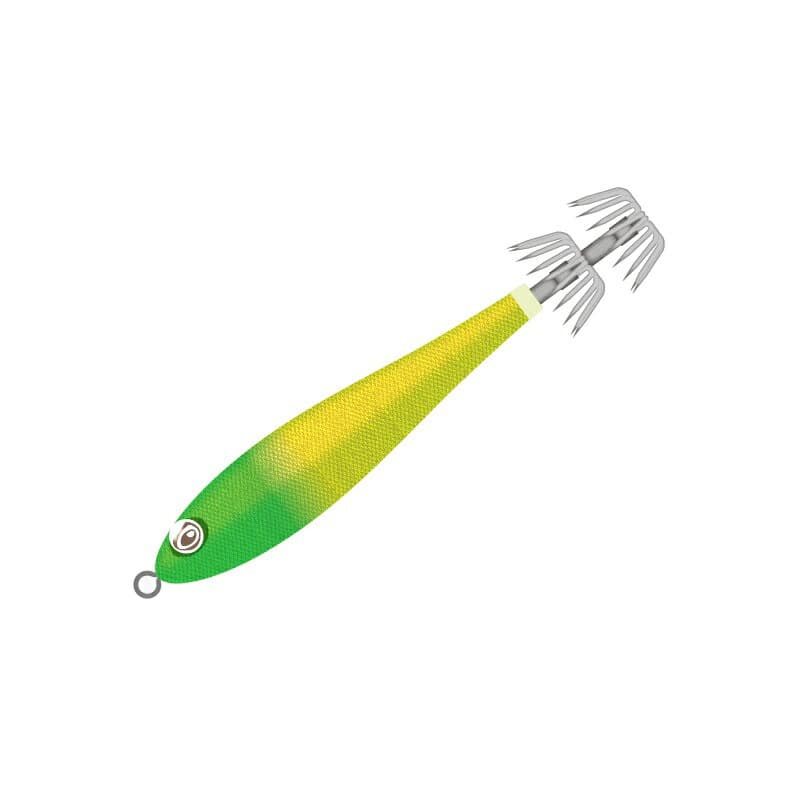 Kizakura Egi-bow Diamond Metal 20 Glow Lime Chart