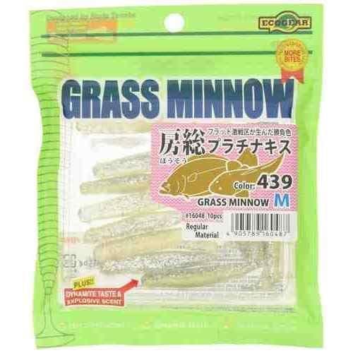 Ecogear Grass Minnow M 2-1/2 439 Boso Platinum Kiss