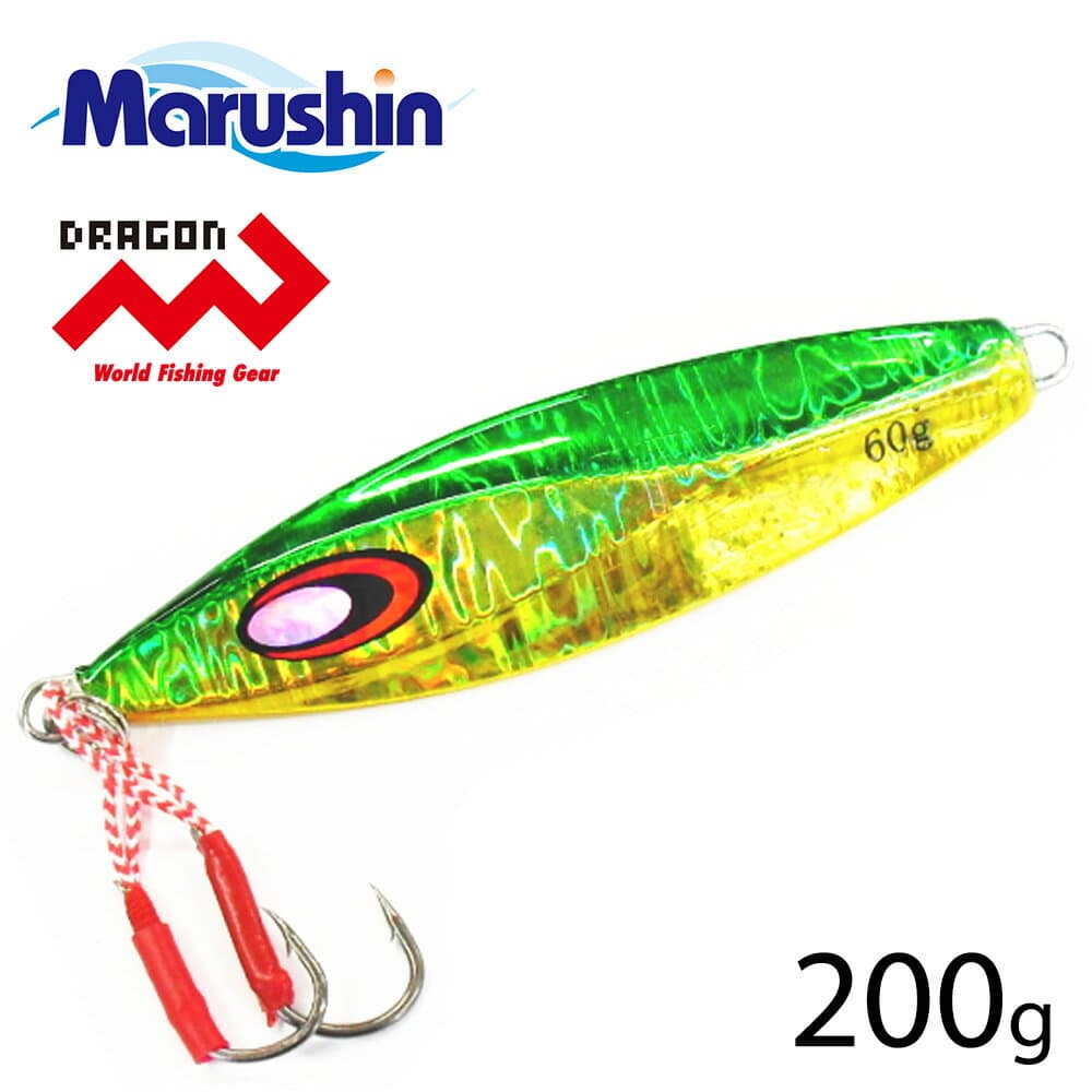 Marushin Pentatonic Green Gold 200g Metal Jig Lure