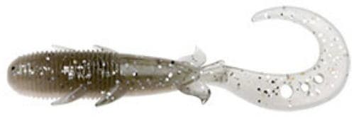 Ecogear Kijihata Grub 4 inch 115 Pearl / Smoke Silver Glitter Back