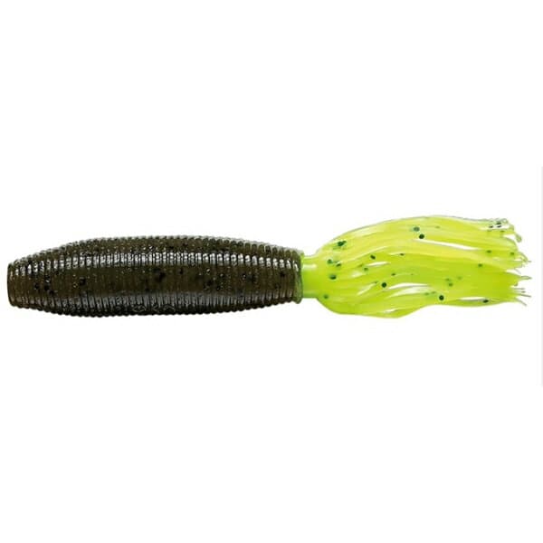 Smith Fat Ika 100mm #297-156 Green Pumpkin Pepper Chartreuse Pepper