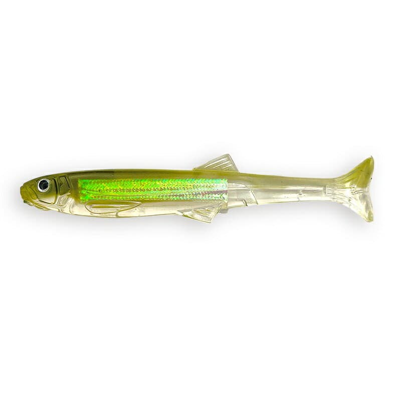 Imakatsu Worm Huddle Swimmer 4inch Flash plate #S-621 Imae Watermelon/Natural Berry (Rainbow)
