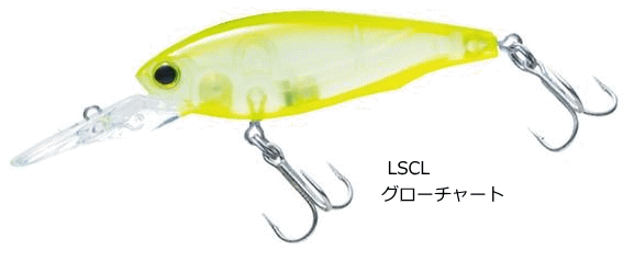 Duel Hardcore LG Shad 50mm #LSCL Glow Chart
